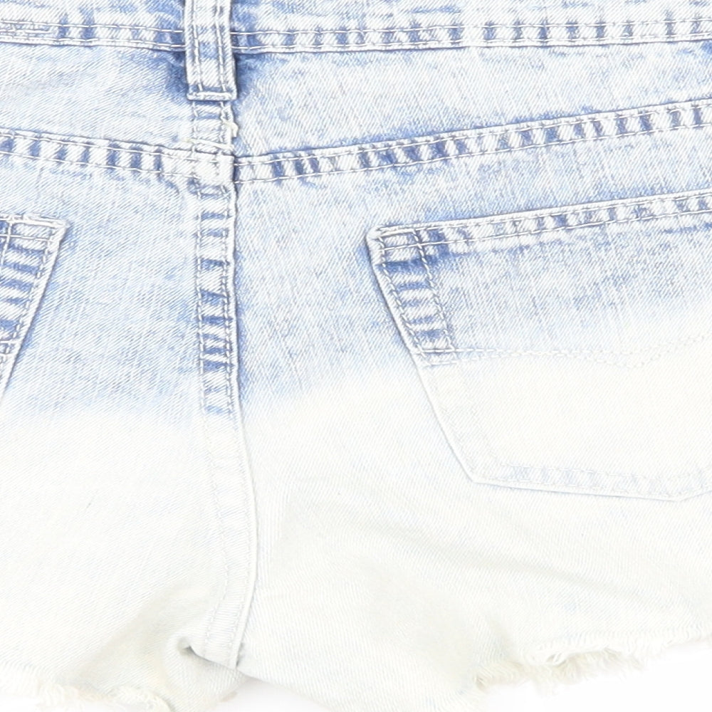 Yesyes Womens Blue Denim Hot Pants Shorts Size 12