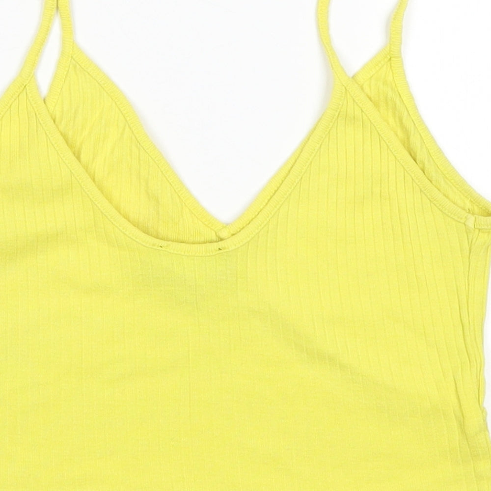 Topshop Womens Yellow Basic Tank Size 8