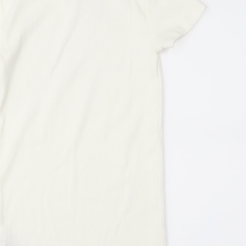 FOREVER 21 Womens White Basic Blouse Size S