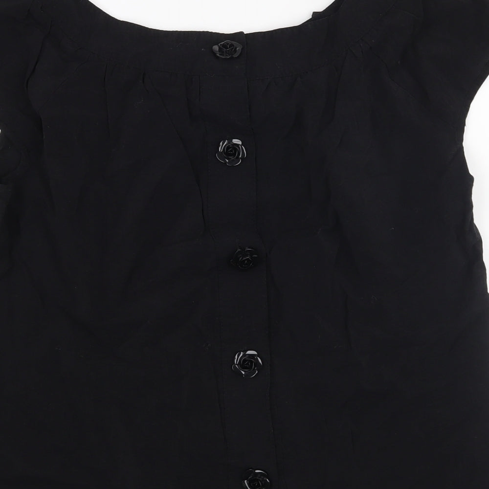 River Island Womens Black Basic Blouse Size S