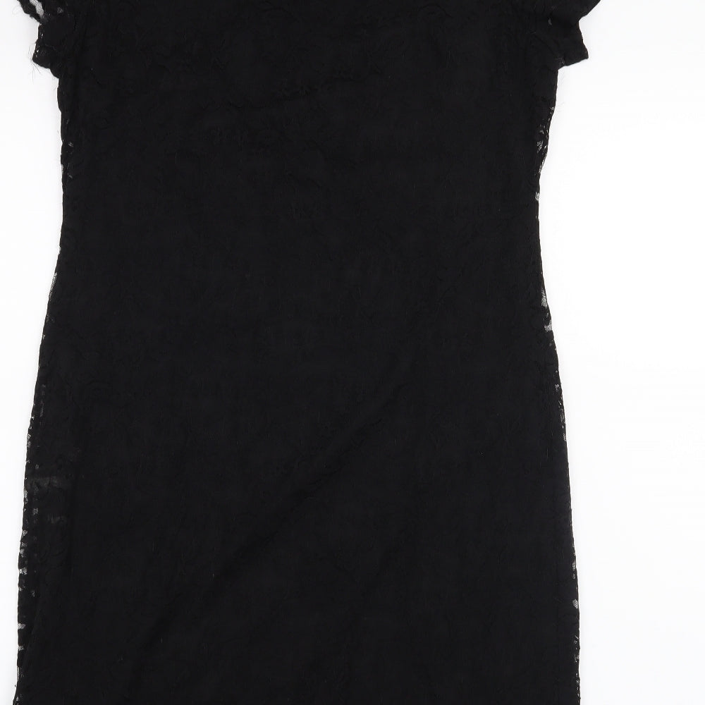 Innocence Womens Black Floral A-Line Size 10