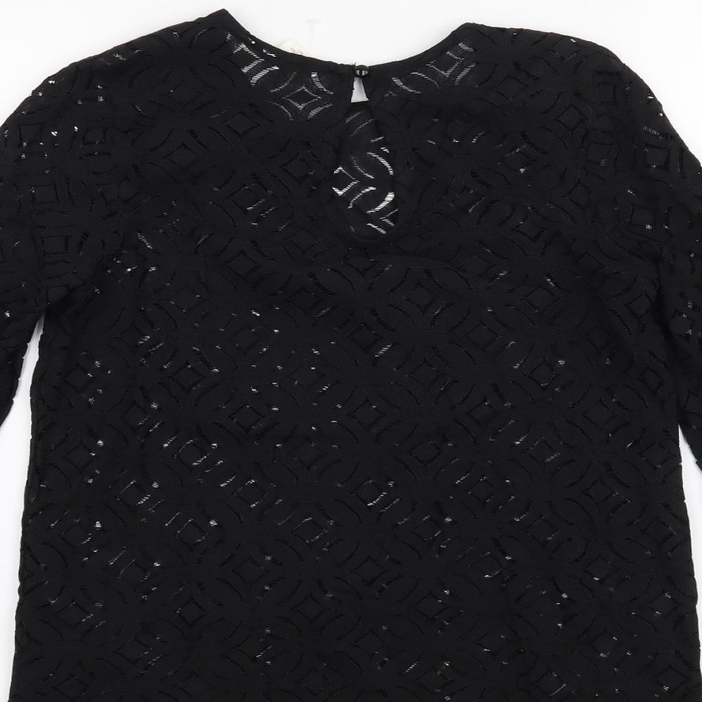 H&M Womens Black Basic Blouse Size XS