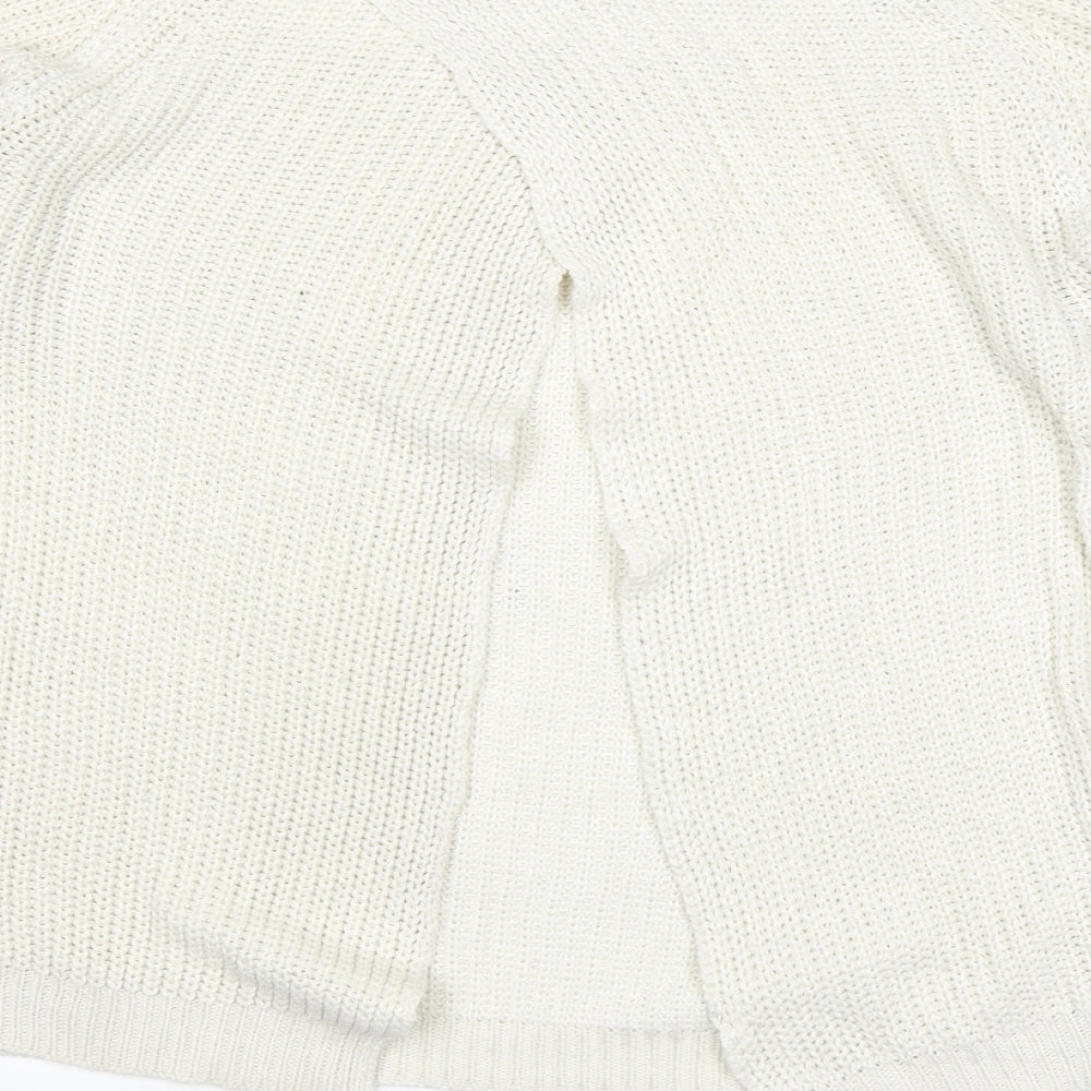 F&F Womens White Pullover Jumper Size 10