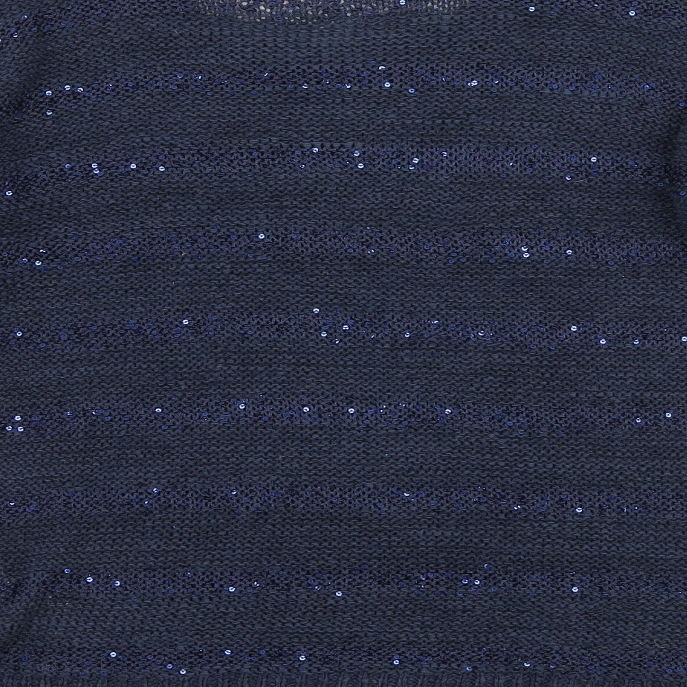 Wallis Womens Blue Striped Pullover Jumper Size S