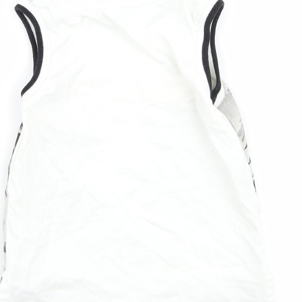 Nutmeg Baby White Basic Tank Size 18-24 Months - graphic