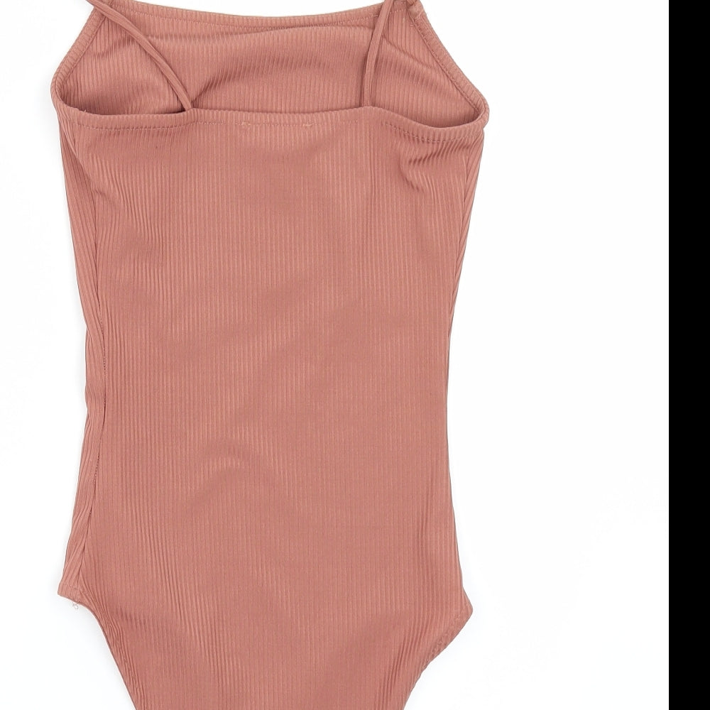 Primark Womens Pink Bodysuit One-Piece Size 8