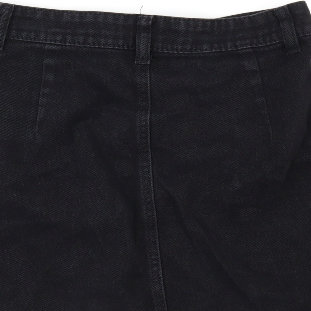 denim club Womens Black Denim Mini Skirt Size 8