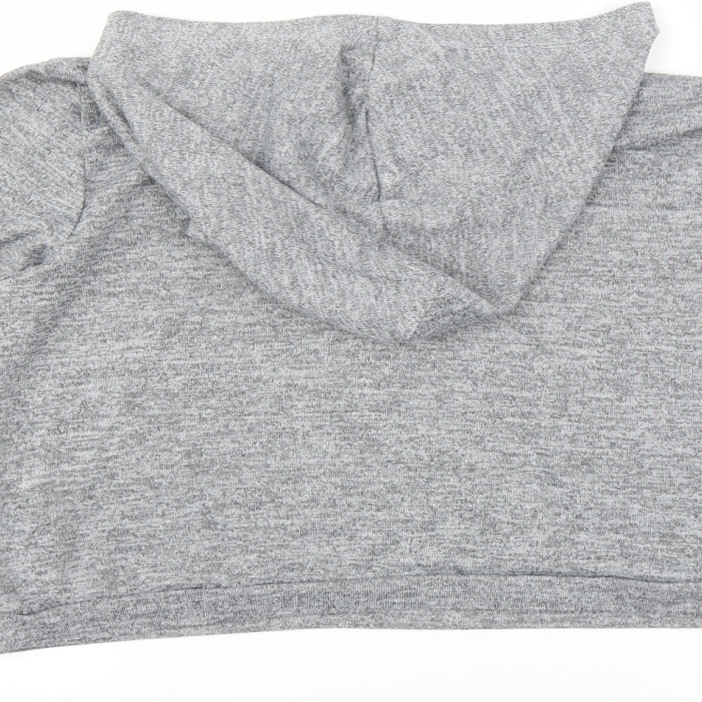 New Look Girls Grey Pullover Hoodie Size 14-15 Years - Brooklyn NYC