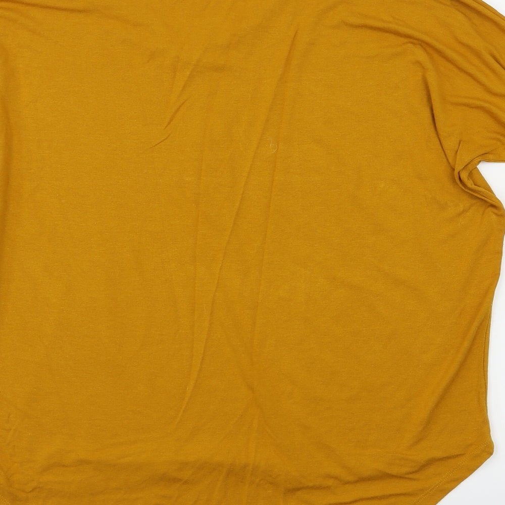 Select Womens Yellow Basic T-Shirt Size 12