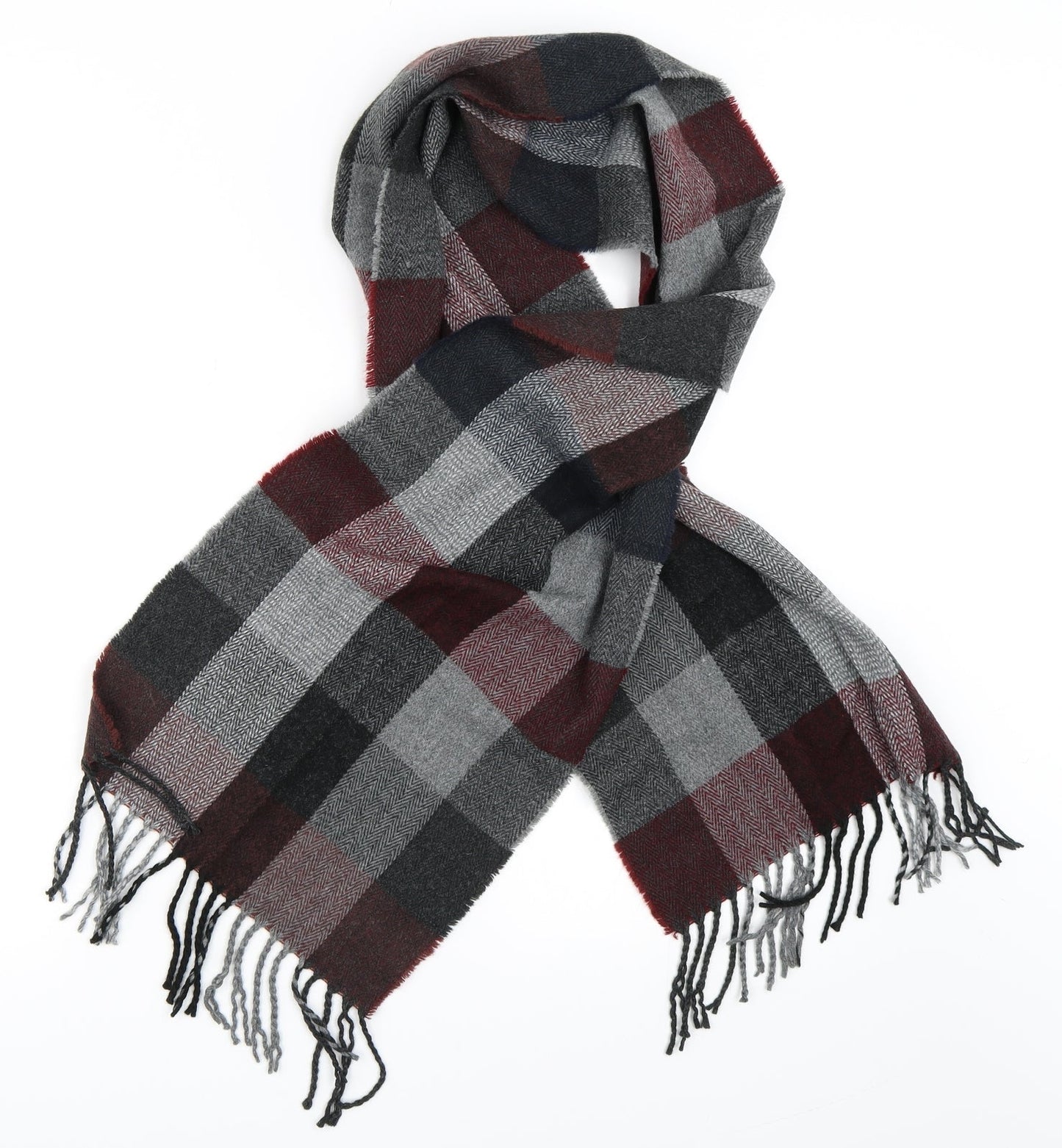 Cedar Wood State Mens Grey Scarf One Size