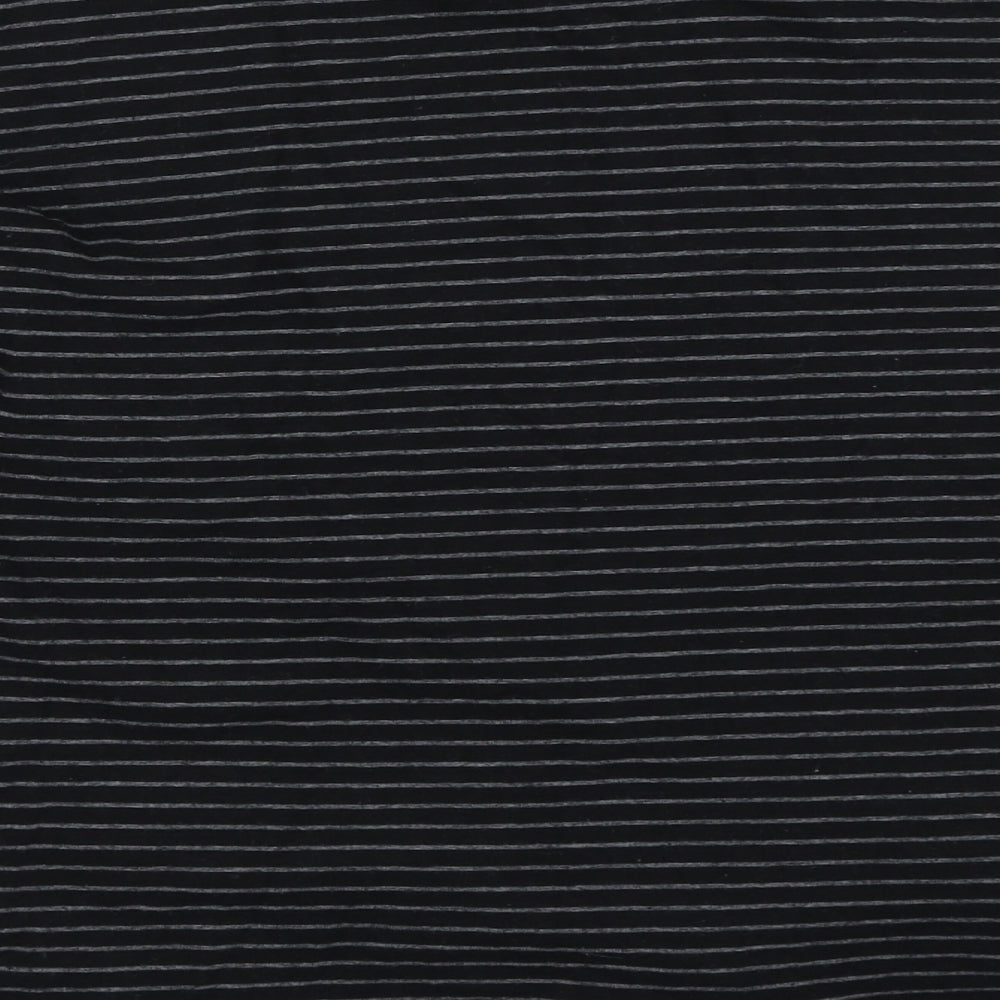 Warehouse Womens Black Striped Basic T-Shirt Size 8