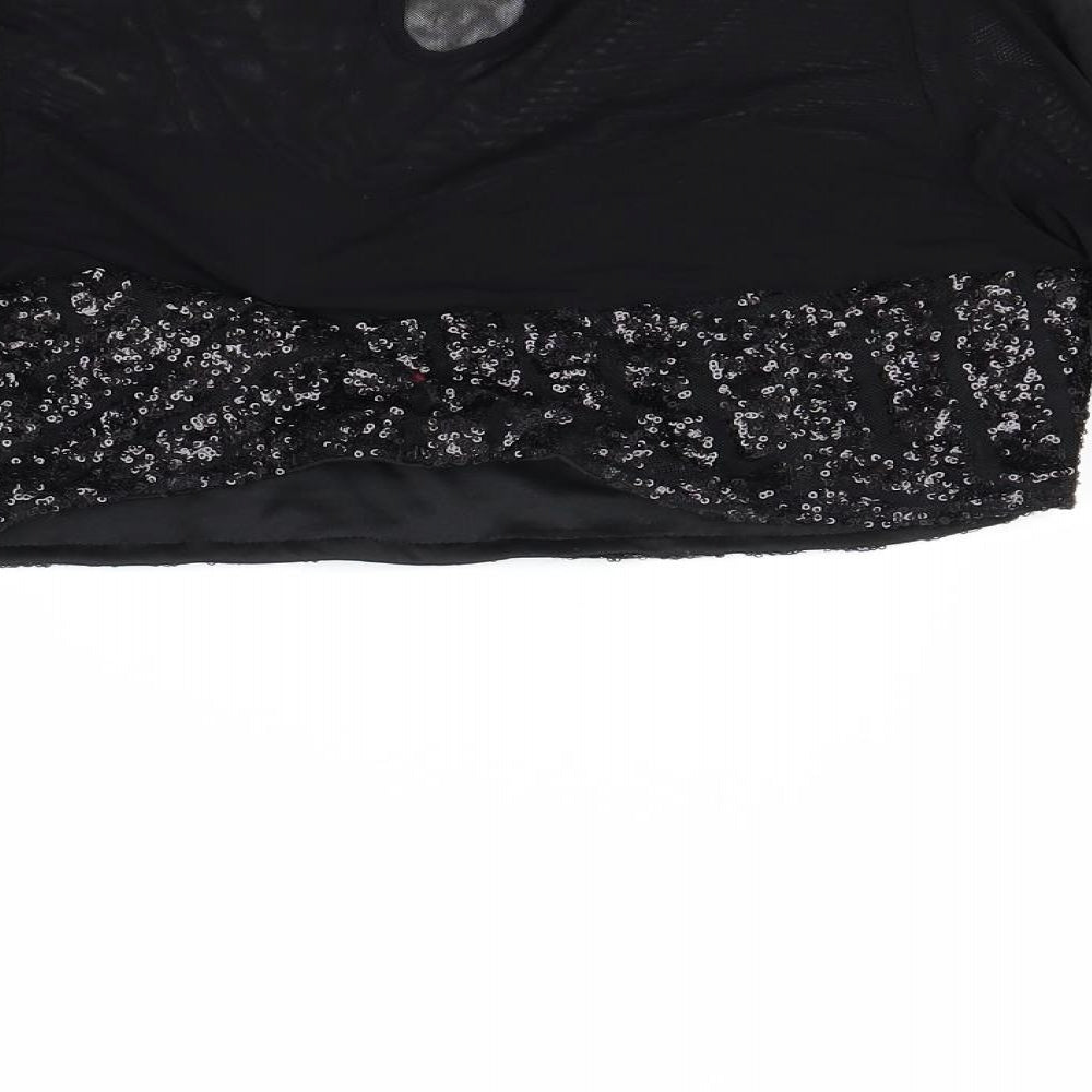 Freesia Womens Black Camisole Blouse Size M