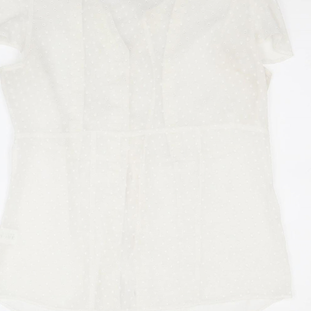 jonana Womens White Basic Button-Up Size 12