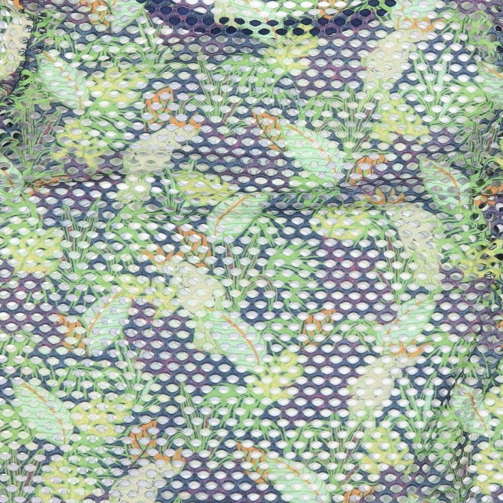 NEXT Womens Black Floral Basic T-Shirt Size 10 - Fish net