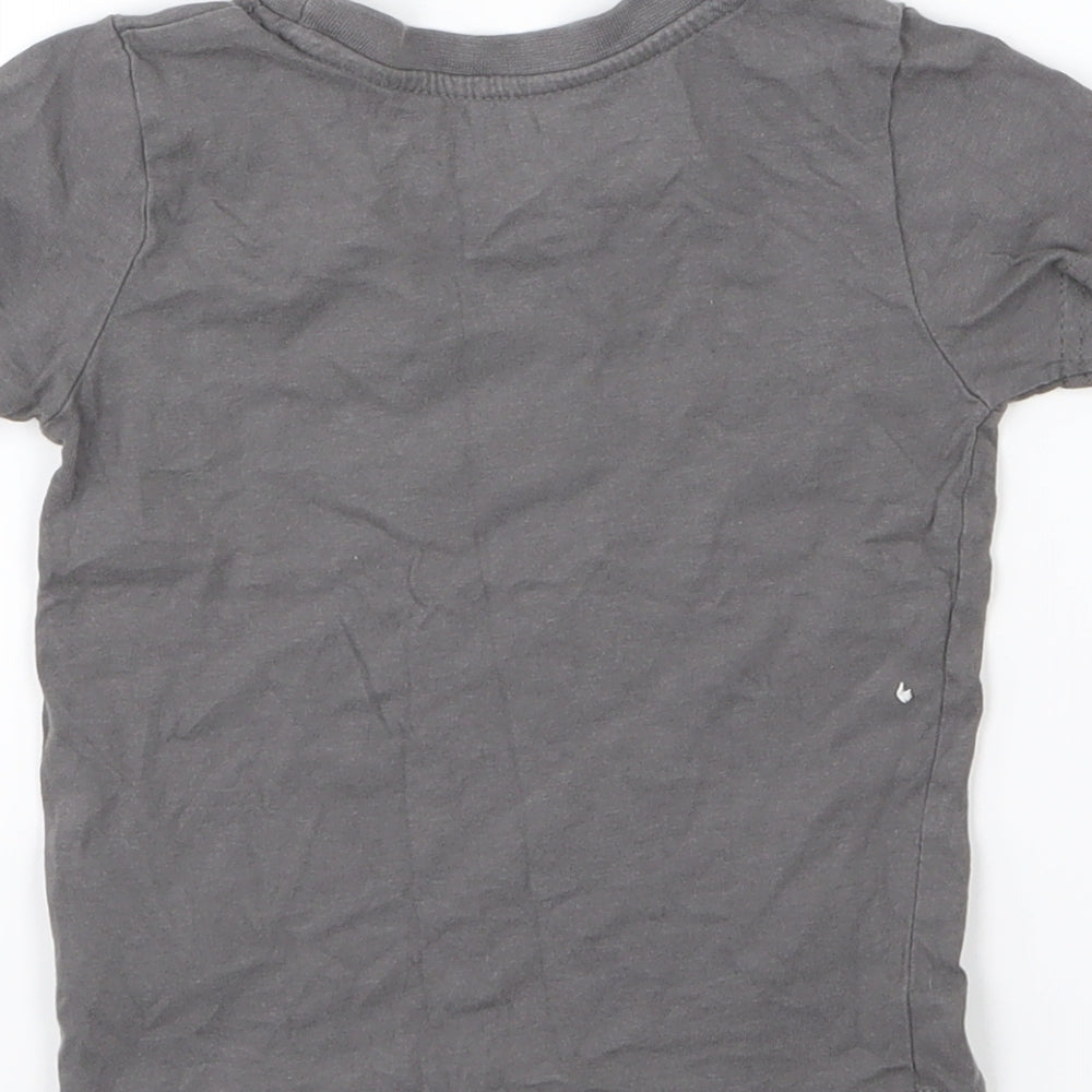Primark Boys Grey Jersey Basic T-Shirt Size 12-18 Months - Smile today