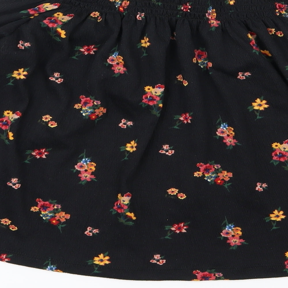 Divided by H&M Womens Black Fair Isle Basic Blouse Size M