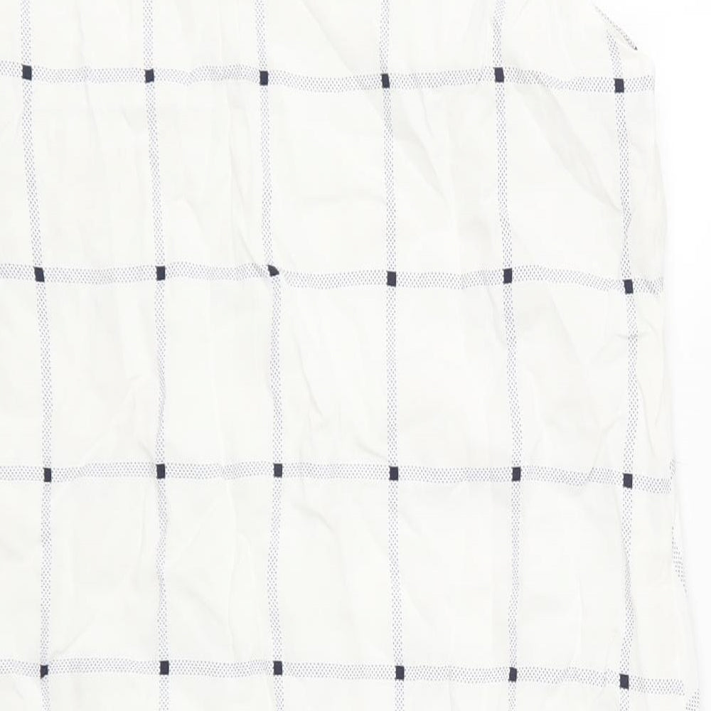 Marks & Spencer Womens White Check Pencil Dress Size 10
