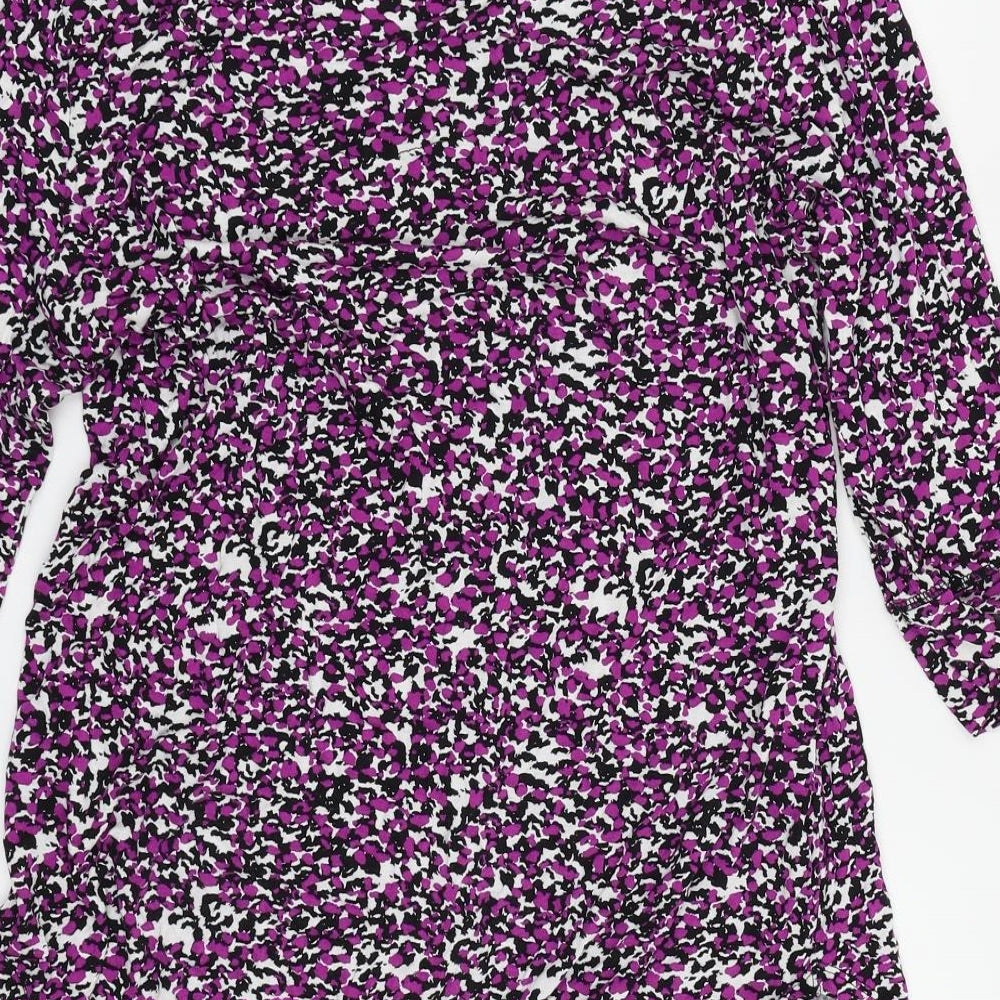 George Womens Multicoloured Animal Print Basic Blouse Size 10