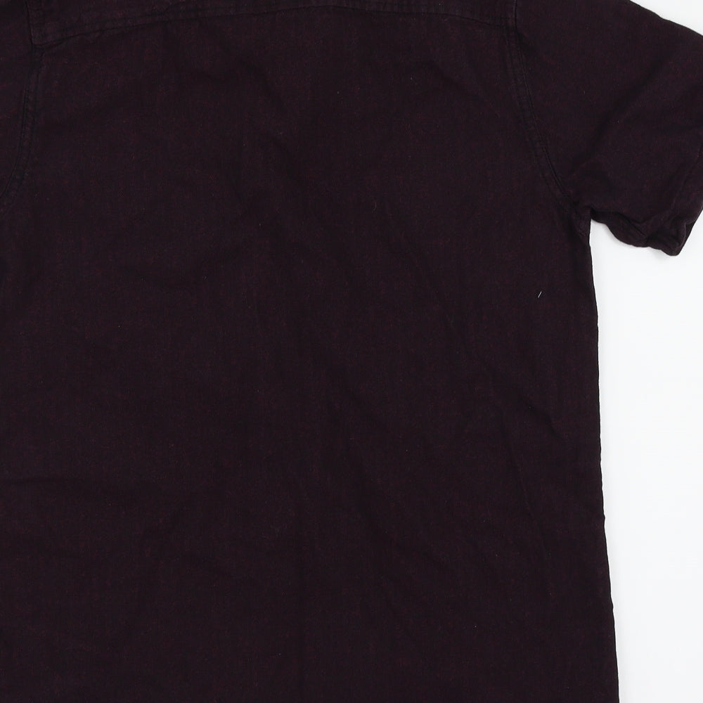 Topman Mens Purple Button-Up Size S