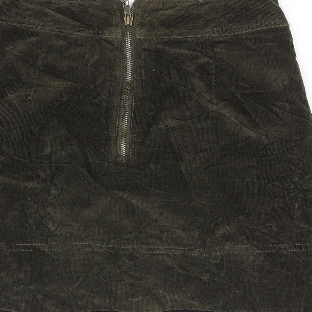 ken Womens Green Flare Skirt Size 8