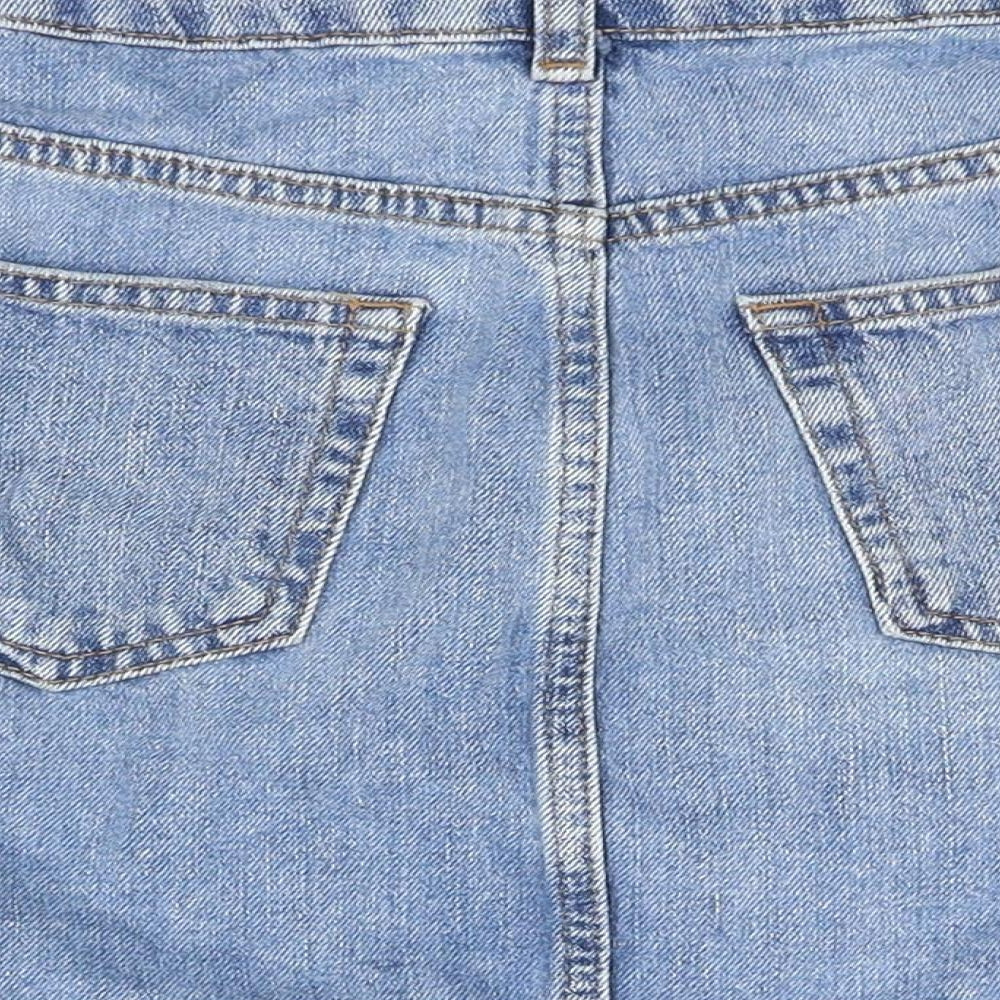 Topshop Womens Blue Flare Skirt Size 8