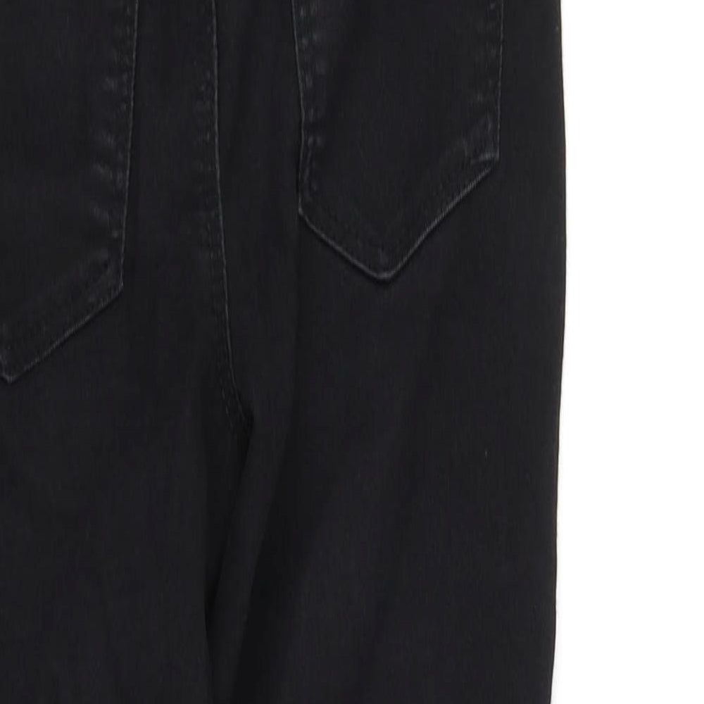 pre worn Girls Black Straight Jeans Size 9 Years