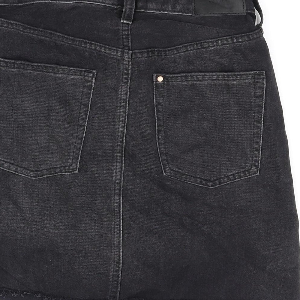 Denim & Co. Womens Black Flare Skirt Size 6