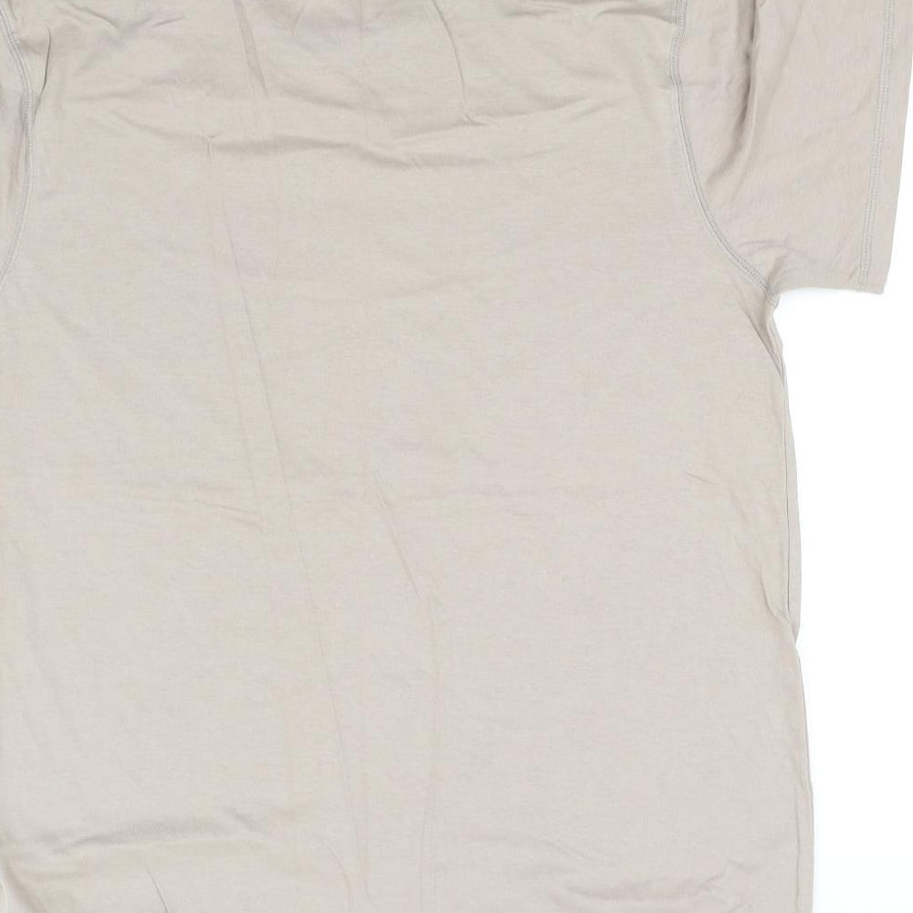 pre worn Womens Beige Basic T-Shirt Size 2XL