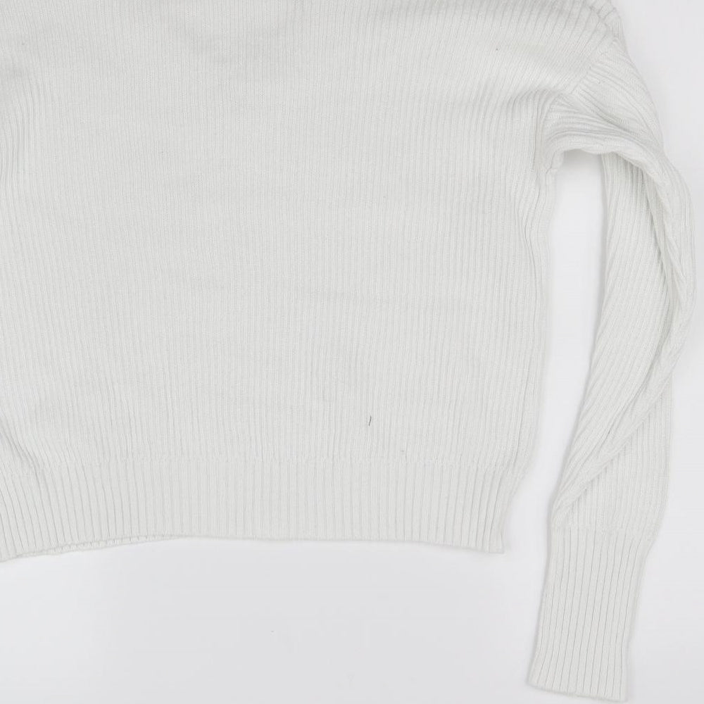 FOREVER 21 Womens White Pullover Jumper Size S