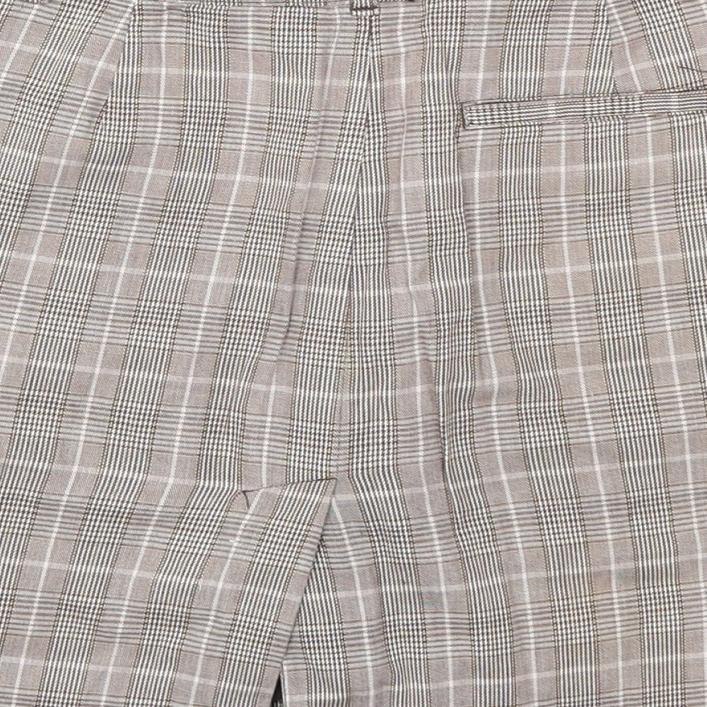 IZOD Womens Brown Check Mini Skirt Size 30 in