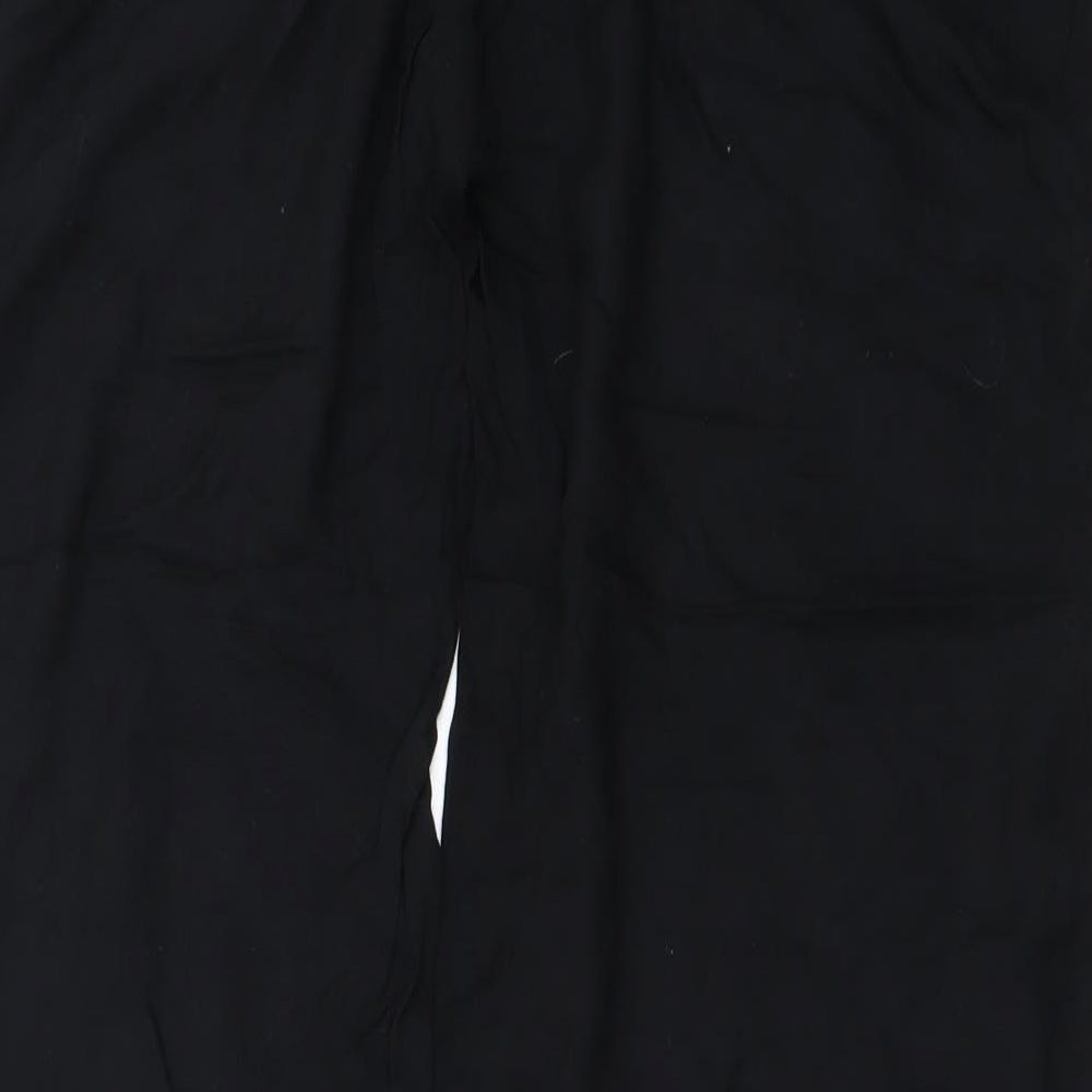 Preworn Womens Black Trousers Size 12 L24 in