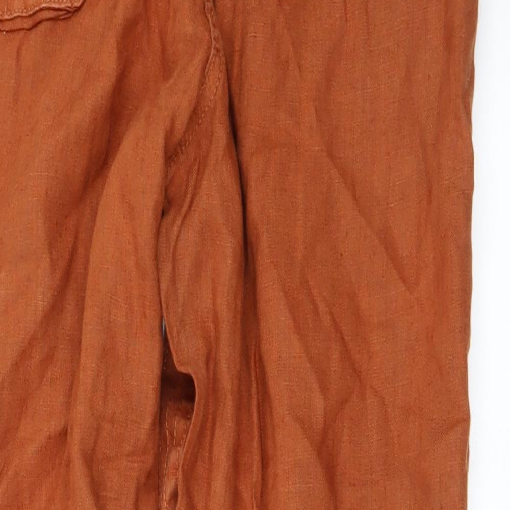 Marks and Spencer Womens Brown Trousers Size 14 L25 in
