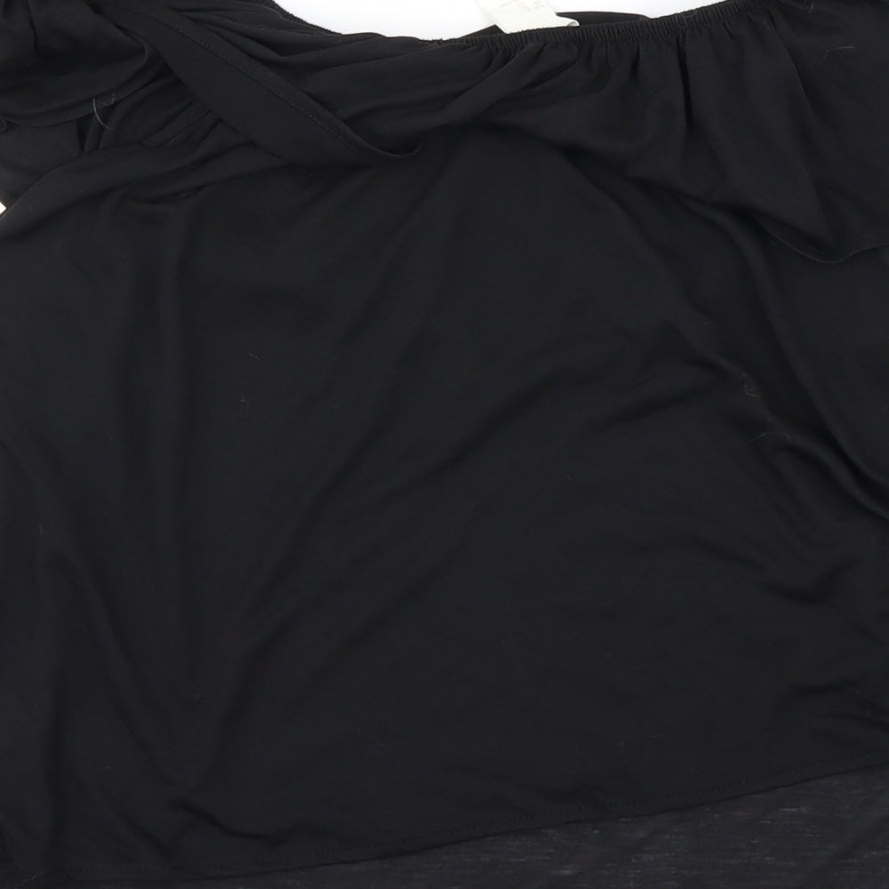 H&M Womens Black Basic Blouse Size XL