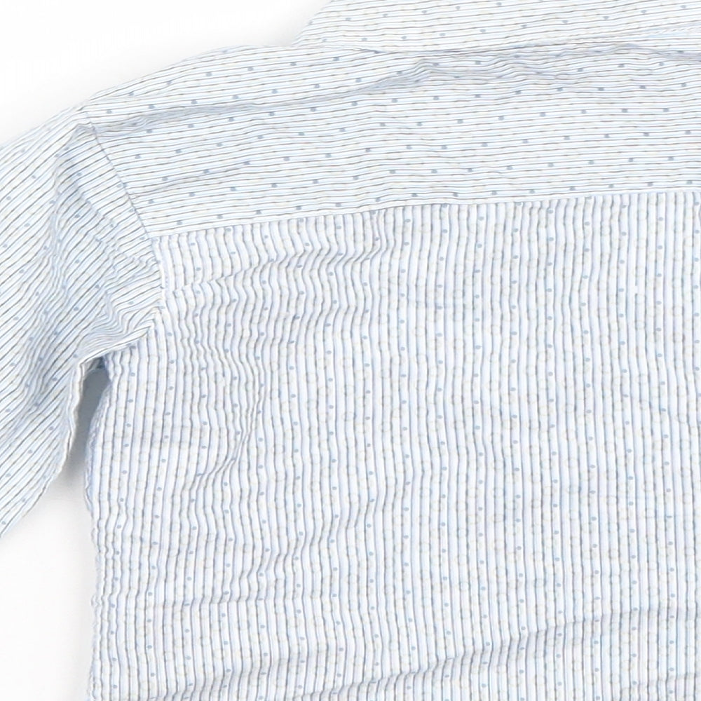 junior j Boys Blue Basic Button-Up Size 18-24 Months