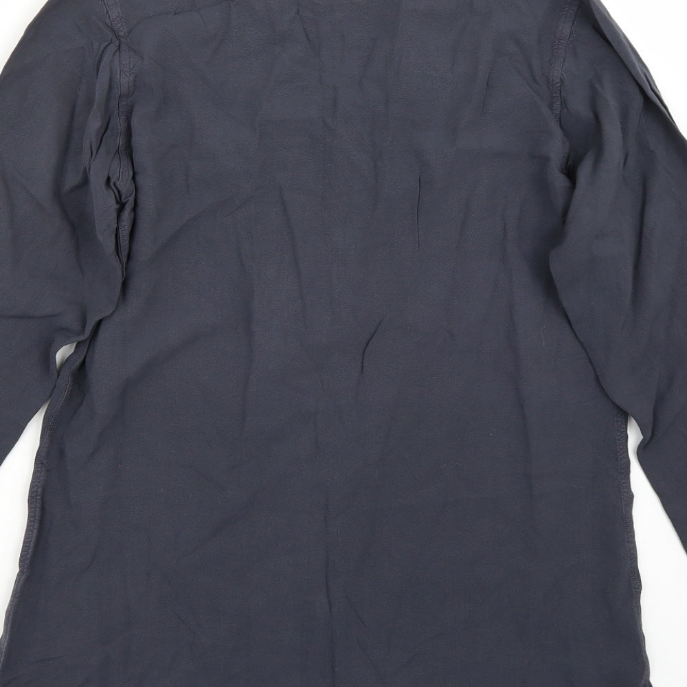 Offshoot Womens Grey Basic Button-Up Size S