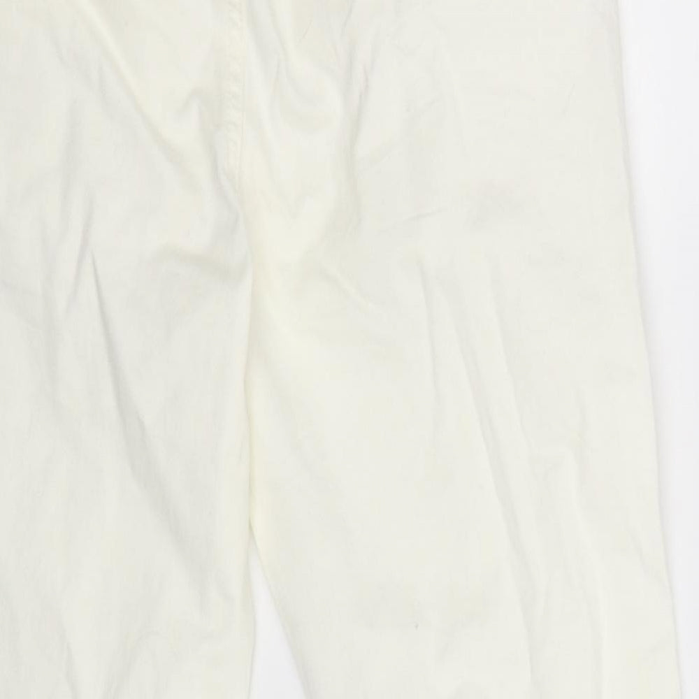 TISSAIA Womens White Denim Cropped Jeans Size 28 in L21 in