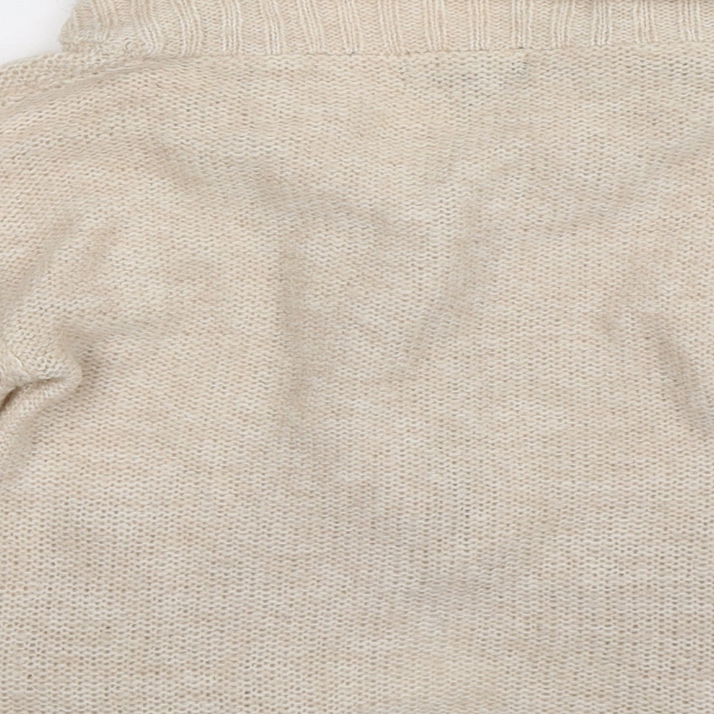 Silent Angels Womens White Knit Cardigan Jumper Size 10