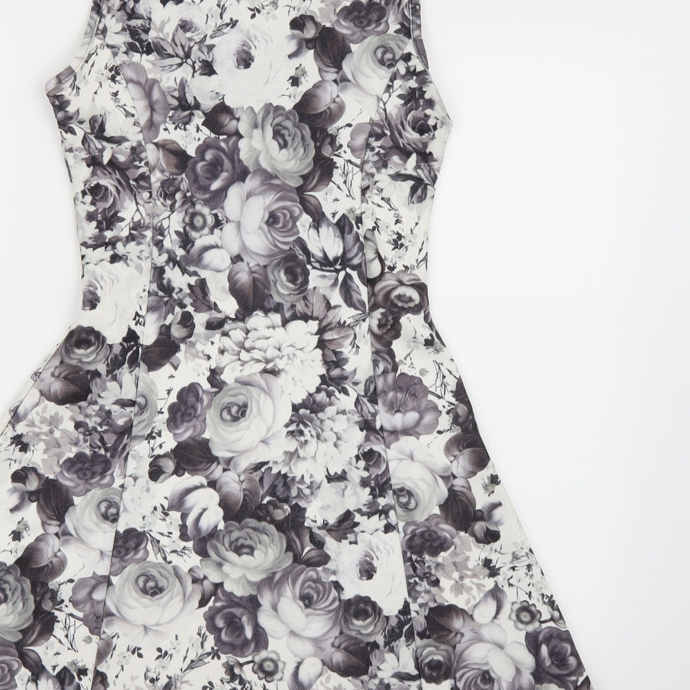 Vouley Vous Womens White Floral A-Line Size XS