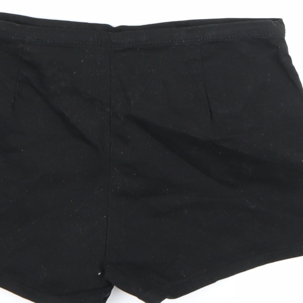 FOREVER 21 Womens Black Denim Hot Pants Shorts Size M