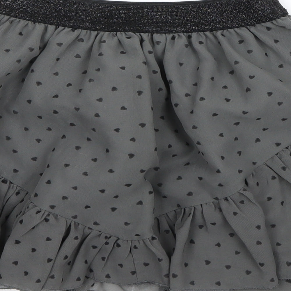 Marks & Spencer Girls Green Polka Dot Mini Skirt Size 6-7 Years
