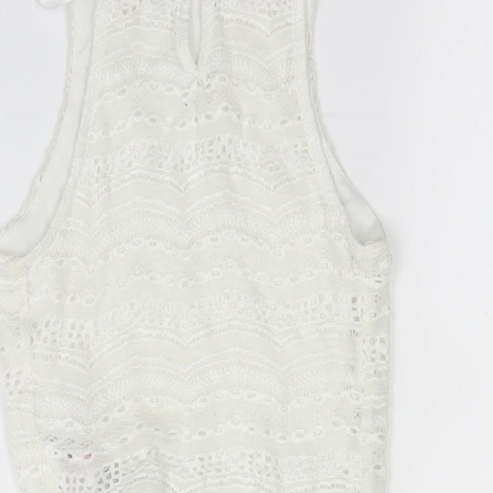 New Look Womens Ivory Cropped Tank Size 6