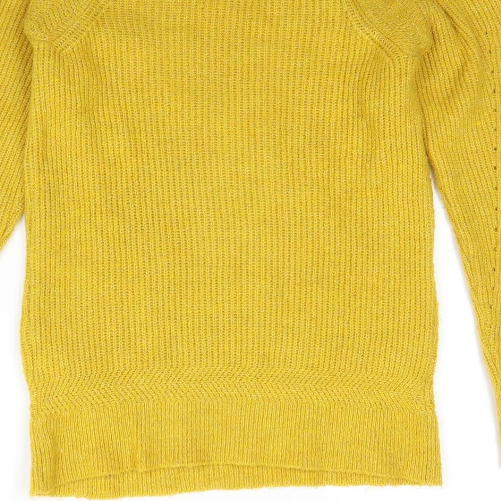 Topshop Womens Yellow Pullover Jumper Size 6