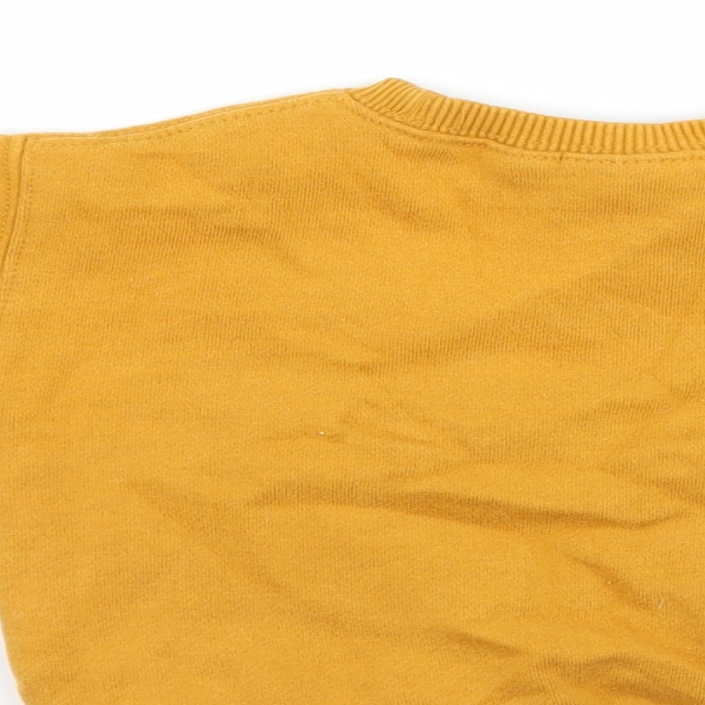 F&F Baby Yellow Pullover Jumper Size 3-6 Months - Tiger