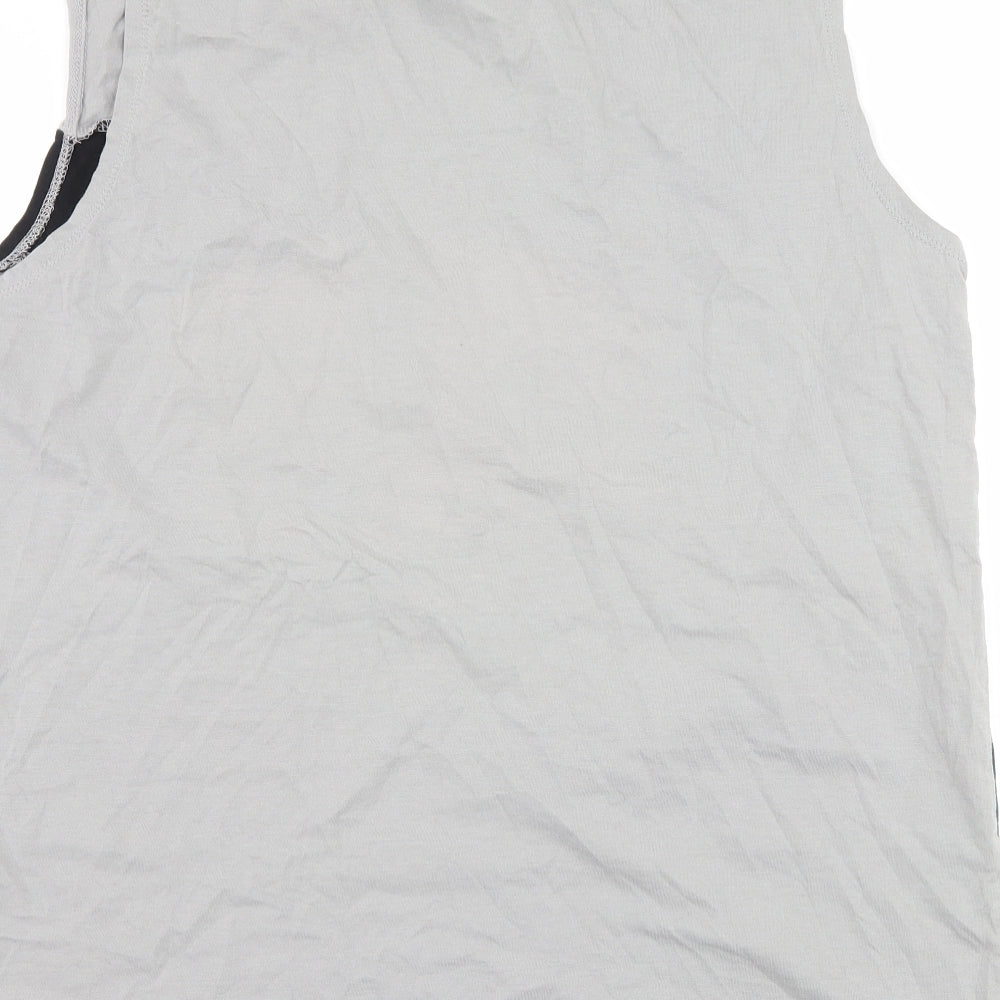 ASOS Mens Grey Striped Basic Tank Size 2XL
