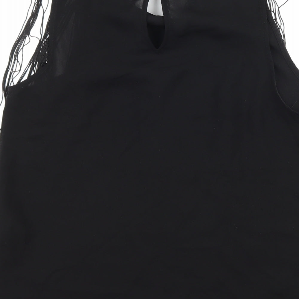 H&M Womens Black Basic Blouse Size 6