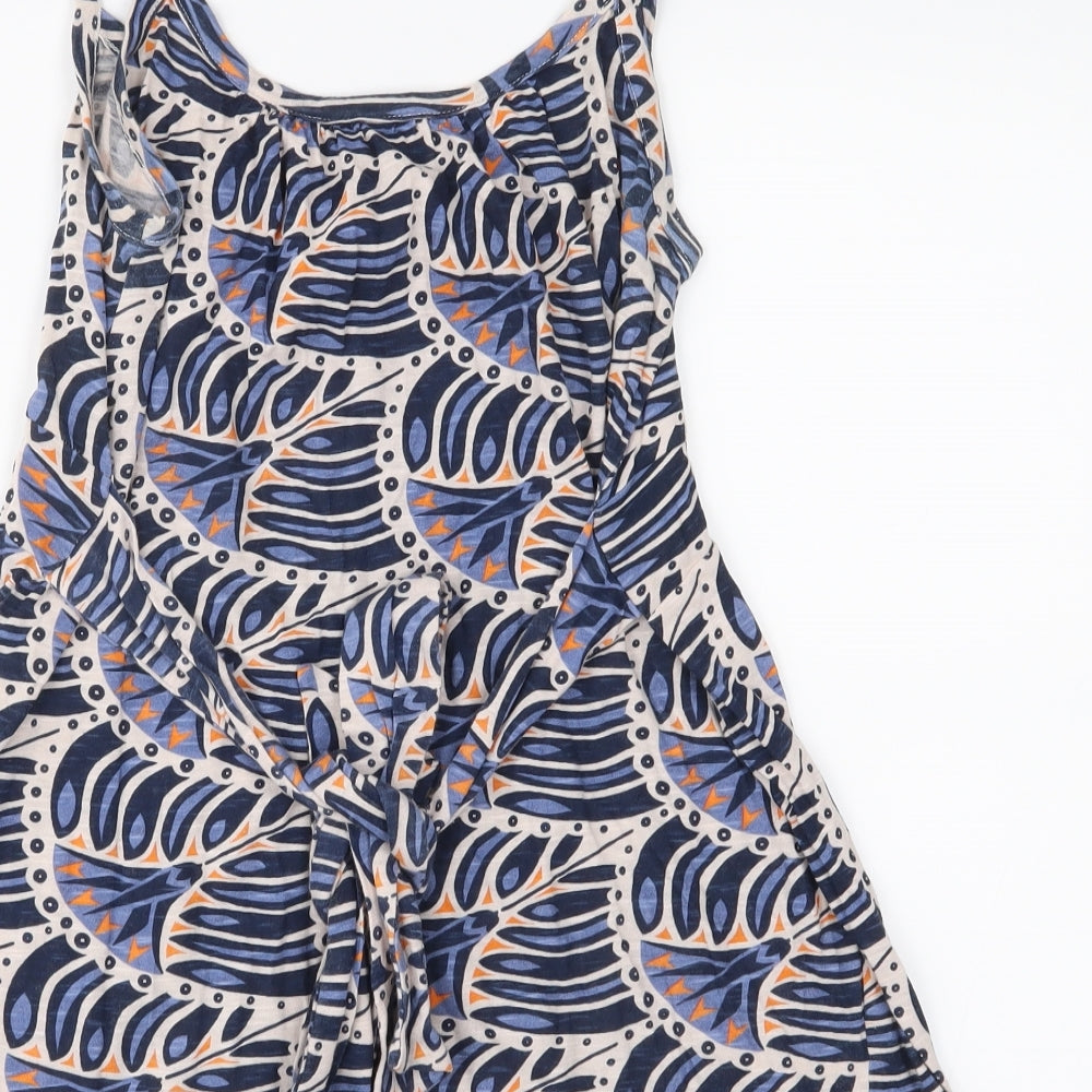 Topshop Womens Blue Floral Camisole Blouse Size 10
