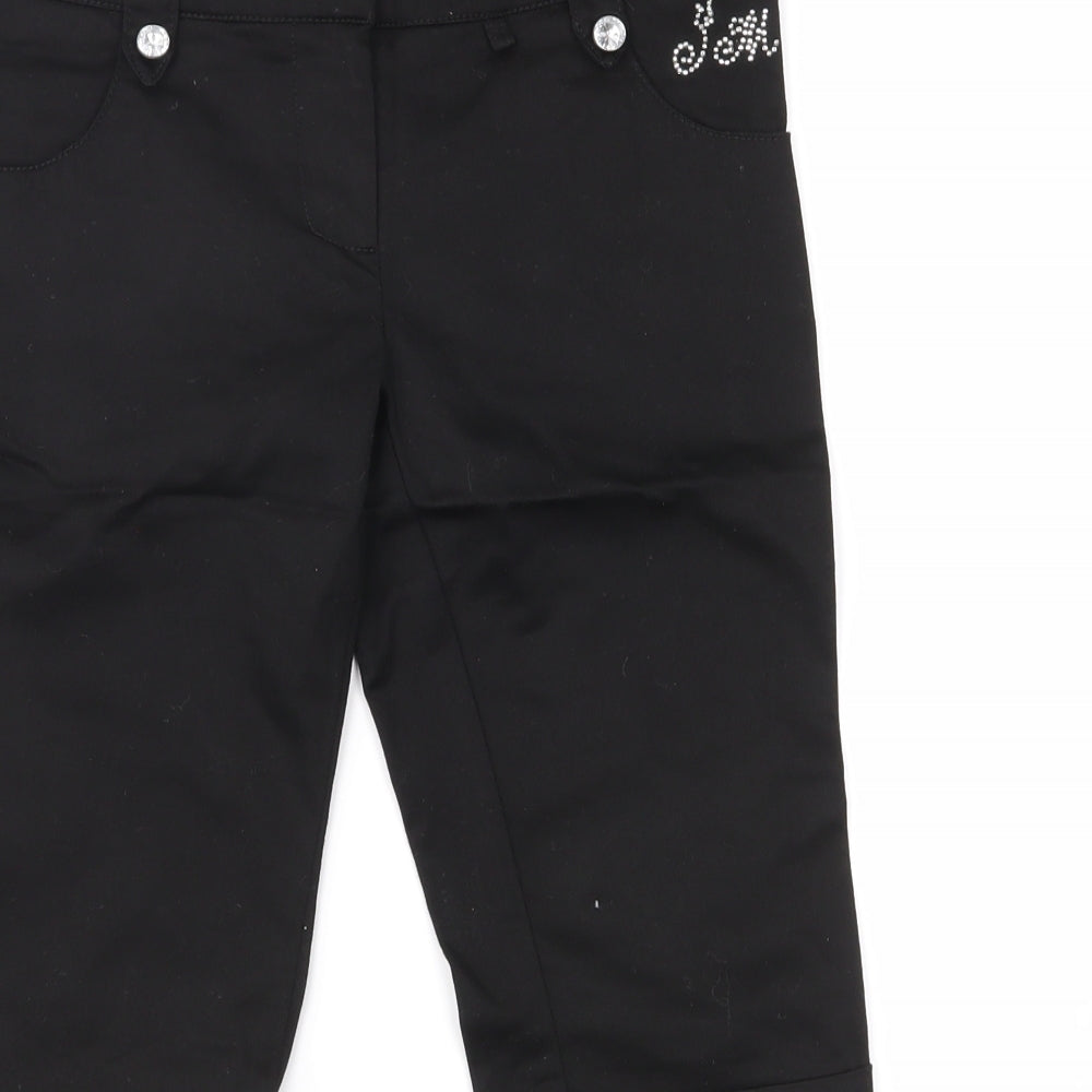 Julien Macdonald Girls Black Cropped Jeans Size 9 Years