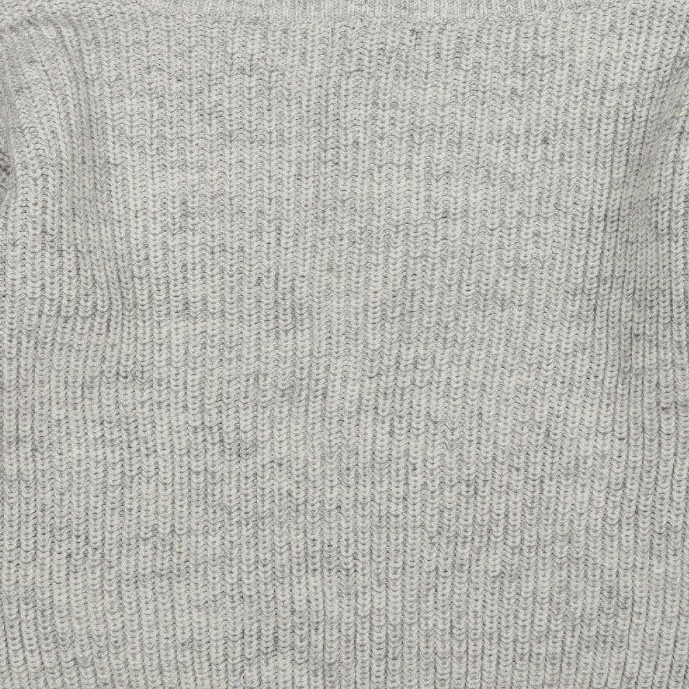 New Look Womens Grey Knit Pullover Jumper Size M