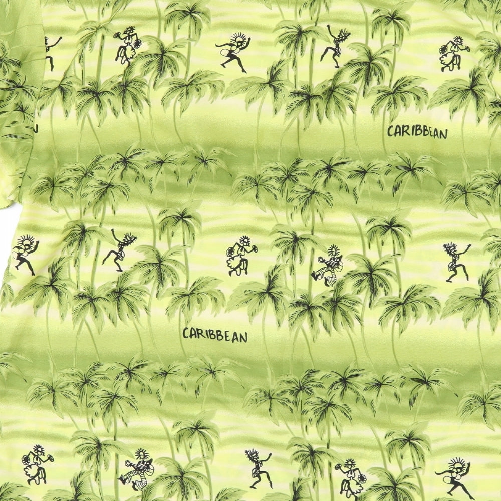 Creation Mens Green Button-Up Size M