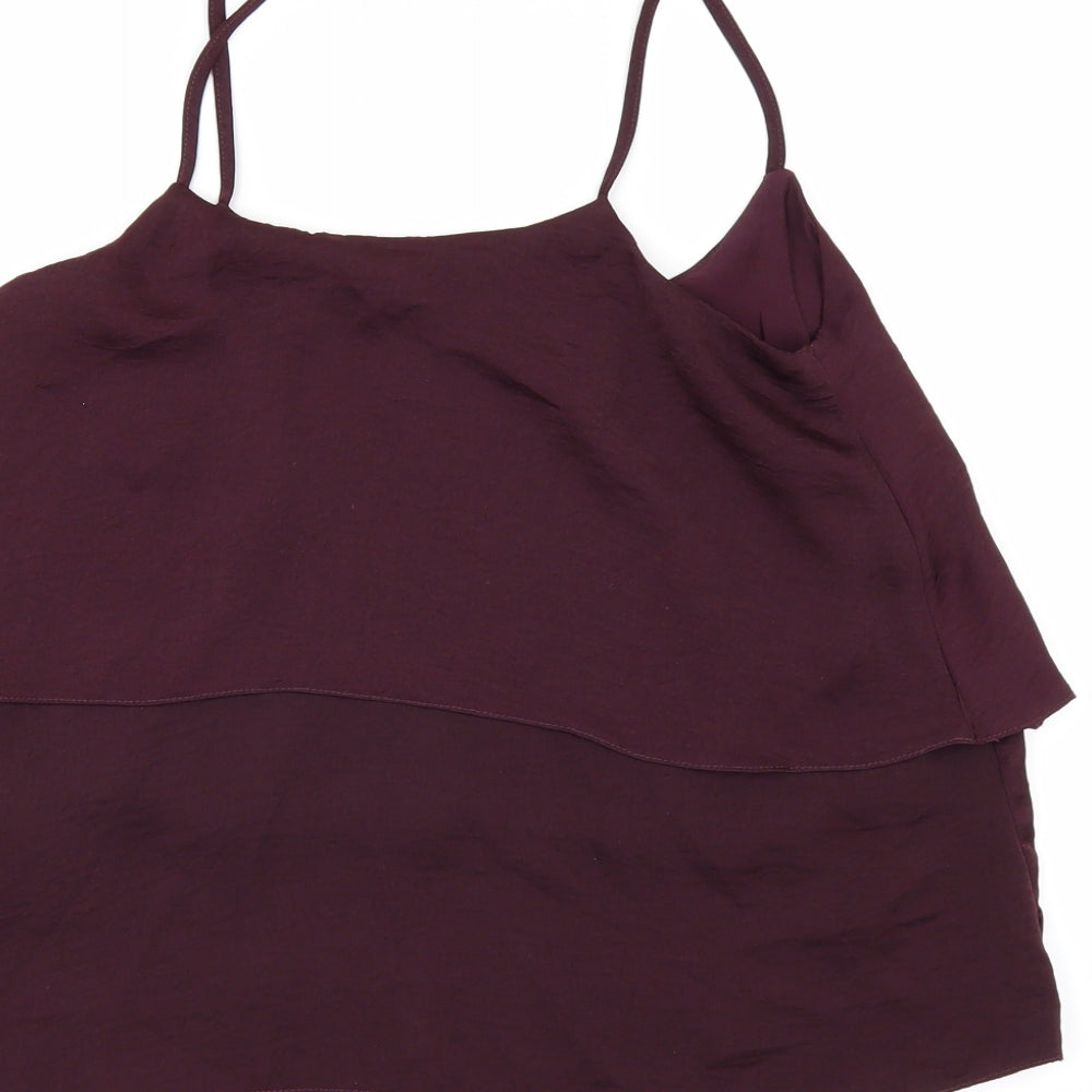 New Look Womens Red Camisole Blouse Size 8